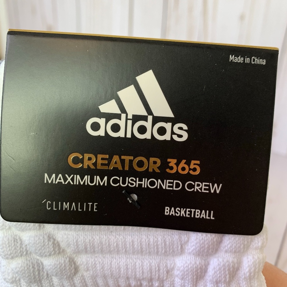 Adidas Creator 365 Basketball Socks XL NWT B/W - Picture 4 of 6